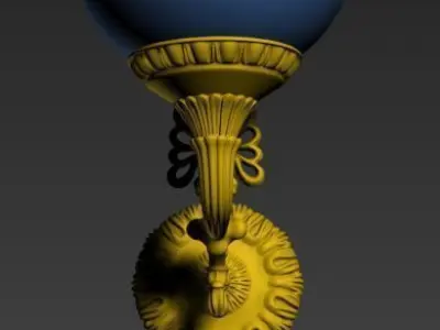 vintage wall lamp 9 Low-poly 3D model