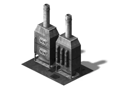 Future World - Industrial Area 06 3D model