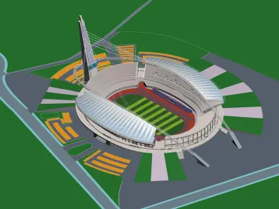 Grand Stadium 3D model 7