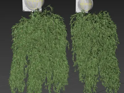 Hanging plant with lights 3D model