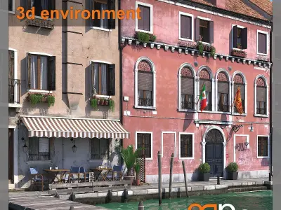 Venice house in 3D model