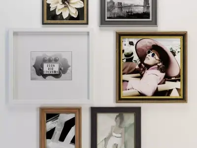 Pottery Barn Polished Gallery Wall Low-poly 3D model