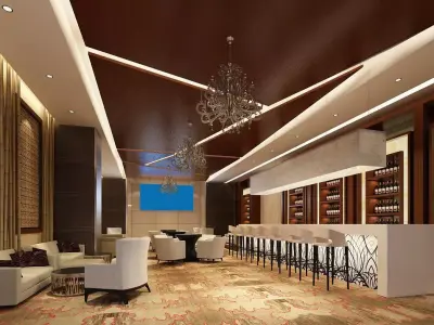 Business Restaurant - Coffee - Banquet  106 3D model