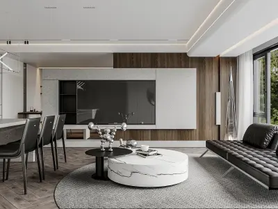 apartment interior scenes       3D model 11