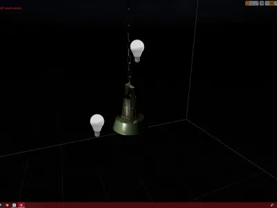 Celling Old Dirty Light Low-poly 3D model