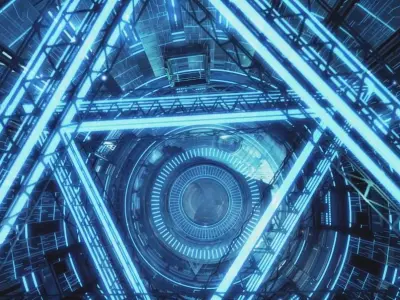 SciFi Lens tunnel scene 3D model