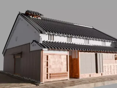 Japanese historical house Nakabashi-ke Residence 3D model