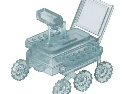 Transparent Space Rover Toy 3D model