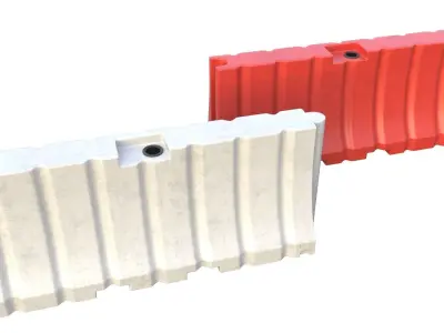 NYC Road safety barrier V01 3D model