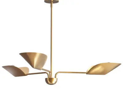 Laughton 3-Light Chandelier by West elm 3D model