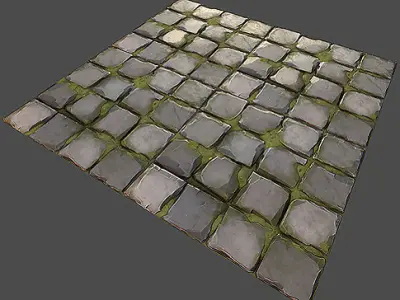 Stone Floor Texture Pack Low-poly 3D model