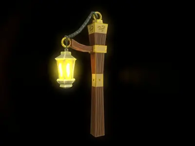 STYLIZED LANTERN Low-poly 3D model purchase