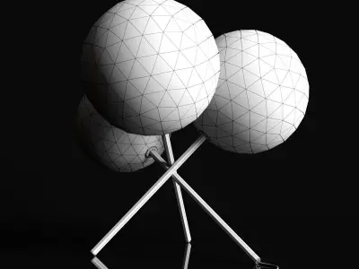 Table lamp Gallotti and Radice Bolle 3D model