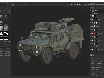  Titan Armored Car with Interior Realtime 