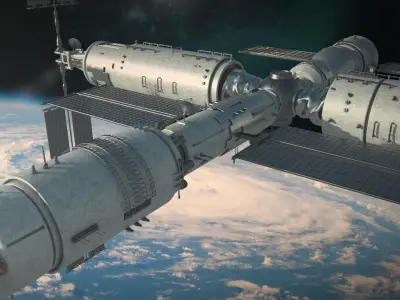 Chinese Space Station Tianhe 3D model