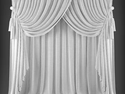 Curtain Low-poly 3D model 133
