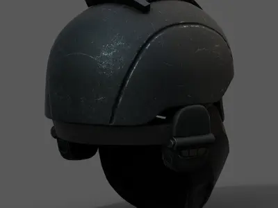 Helmet military combat space scifi cyborg cyberpunk  Low-poly 3D model