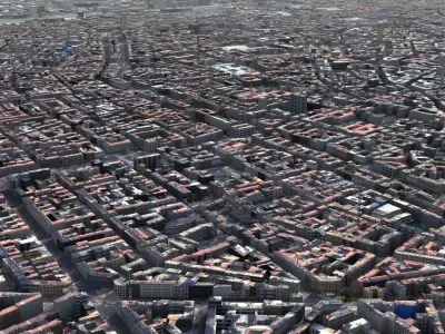 Milan City Italy Low-poly 3D model