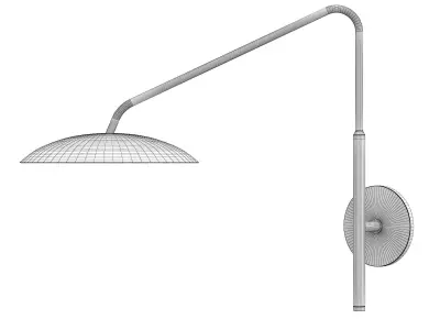 ASHER TASK SCONCE - ANTIQUED BRASS 3D model