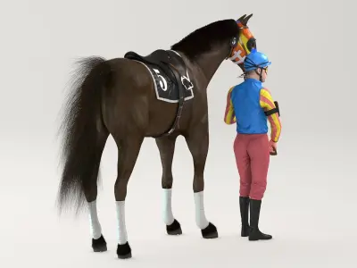  Racehorse and Jockey HQ 004 Standard License 