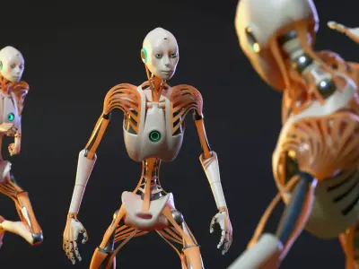 Animated Robot 3D model