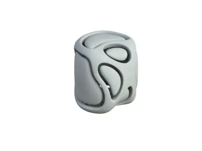 SciFi Cube Object No 68523 Low Poly Shape Low-poly 3D model