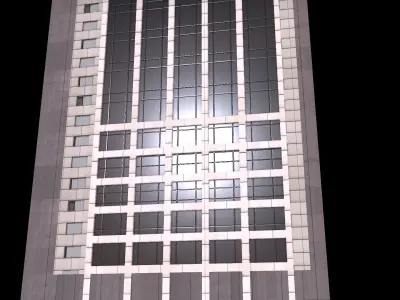 Skyscraper at Night - LowPoly Low-poly 3D model purchase