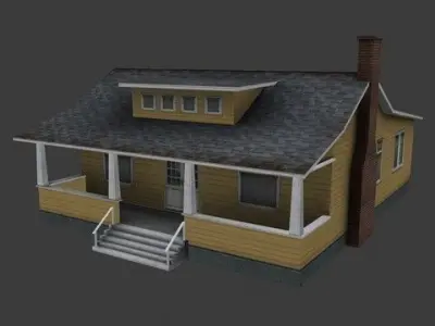 Background Houses 3D model