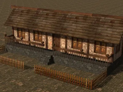 Medieval house thirteen 2 Low-poly 3D model