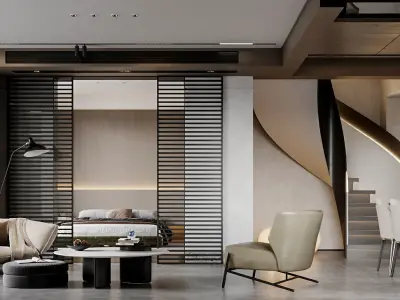 apartment interior scenes     3D model 38