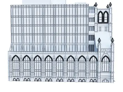 Residential Building The Lucas Boston 3D model