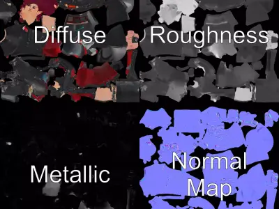 Cyberpunk Streetwear Character model pack Low-poly 3D model