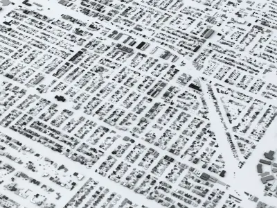 Northern Los Angeles Streets and Buildings 3D model