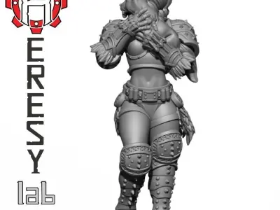 Heresylab HL261 - Scifi Wolf Female Guard  3D print model