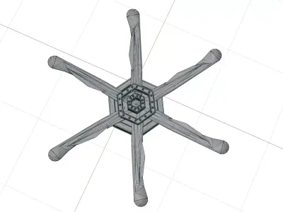 Ceiling fan with LED lighting Low-poly 3D model