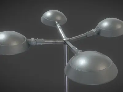 Street Light 15 version 4 3m with pole 3 Low-poly 3D model