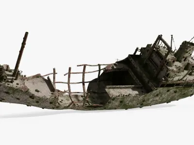  Shipwreck Ruined Hull Rust Old 