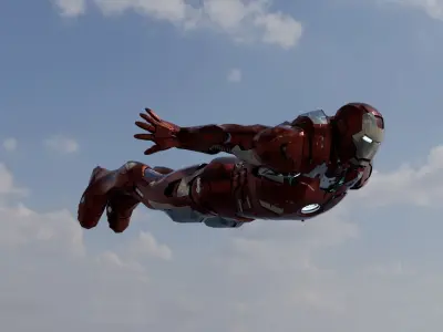 Iron Man Mark 7 Rigged 3D model