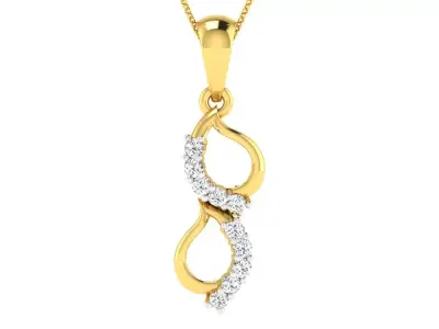 Solitaire Women Pendants 3dm STL FBX OBJ Render Details 3D print model purchase