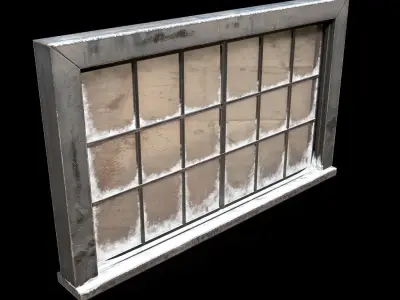 Frosted window - modular Low-poly 3D model