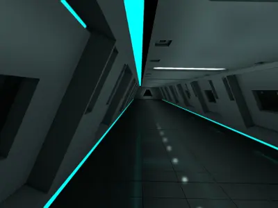 Sci fi Interior 3D model shop