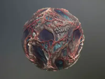 Material Skin Monster 17 Seamless PBR Texture Texture