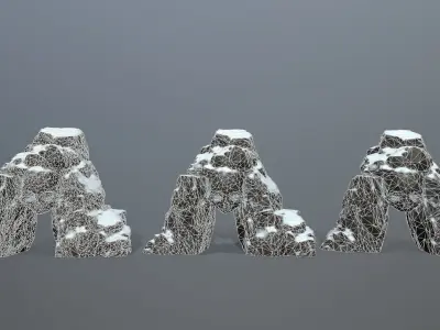 Skull Cave Low-poly 3D model