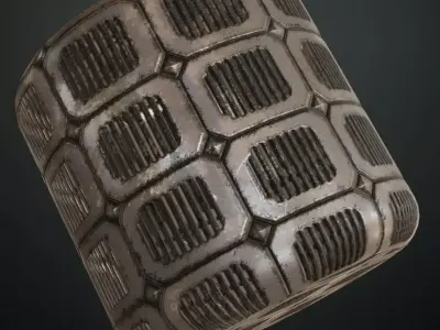 Rusty Metal Grill Transparent PBR Seamless Texture