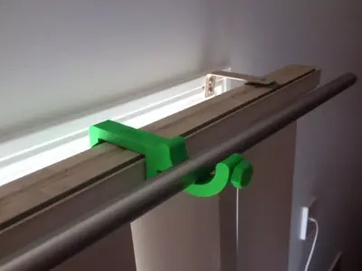 Curtain Rod Holder Blind Attachment Free 3D print model