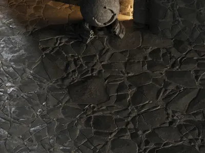 H102 Stone Field - PBR - 4K - Seamless Low-poly 3D model