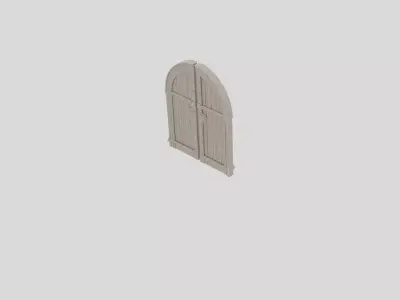 Stone Fantasy Castle Gate Door for 3D print 3D model