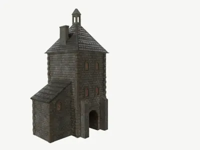 Medieval watchtower Low-poly 3D model shop