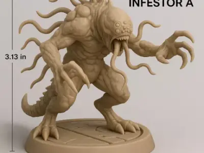 PARASITE INFESTOR Alien Biomass Corruption Unit STL Pack 3D print model