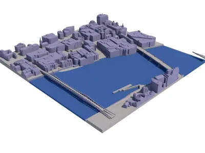 London city tile Level 2 block TQ3280 North West 3D model